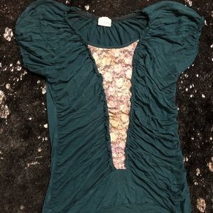 Daytrip Green Short Sleeve Blouse